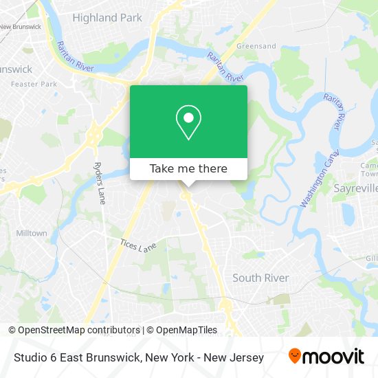 Mapa de Studio 6 East Brunswick