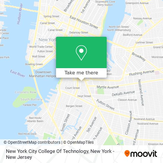 Mapa de New York City College Of Technology