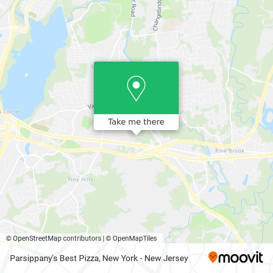 Parsippany's Best Pizza map