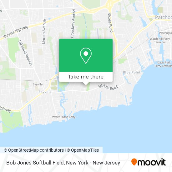 Bob Jones Softball Field map