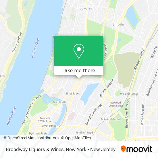 Mapa de Broadway Liquors & Wines