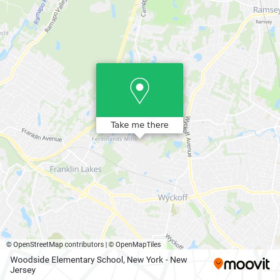 Woodside Elementary School map