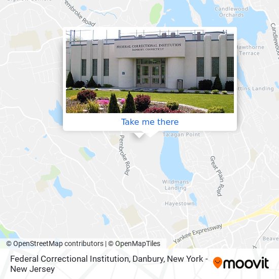 Federal Correctional Institution, Danbury map