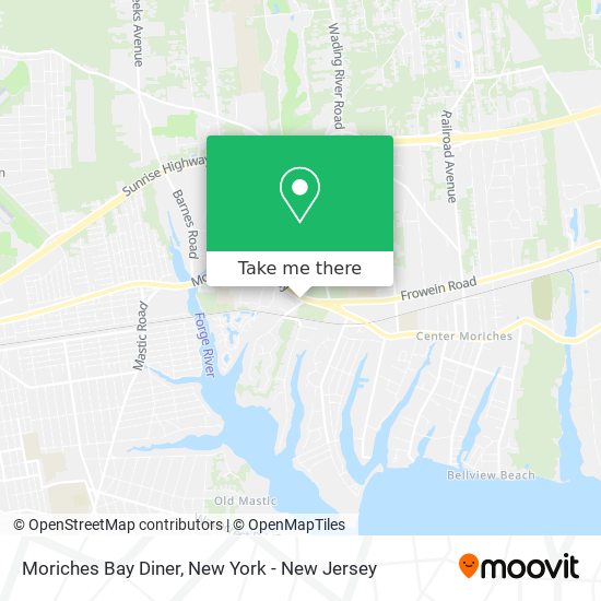 Moriches Bay Diner map