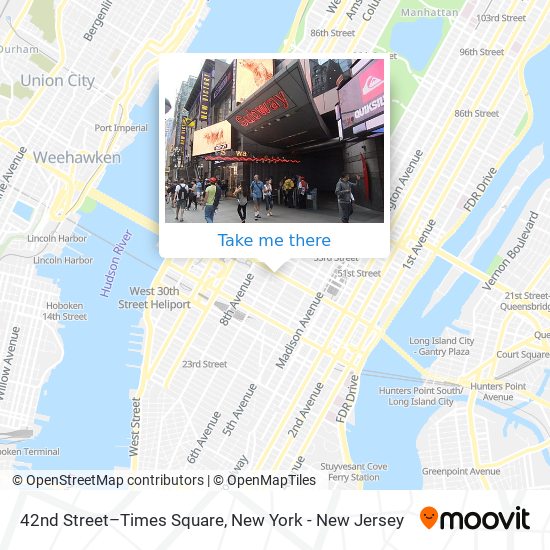 42nd Street–Times Square map