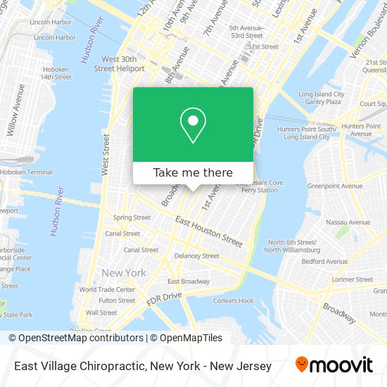 East Village Chiropractic map