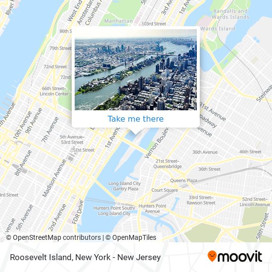 Mapa de Roosevelt Island