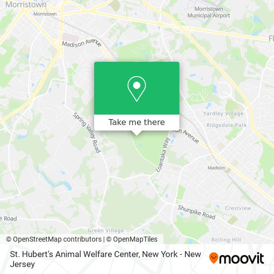 St. Hubert's Animal Welfare Center map