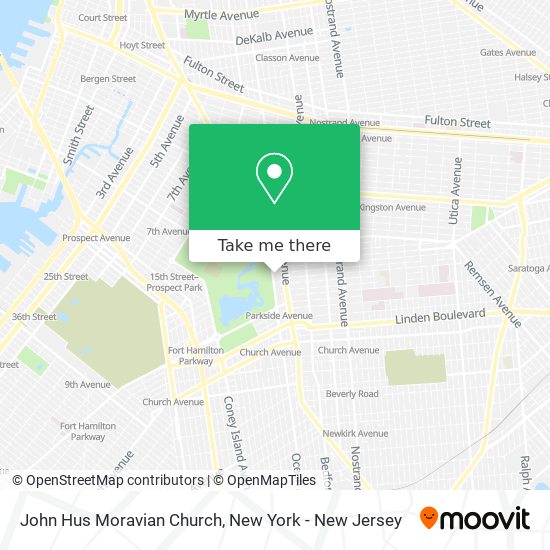 Mapa de John Hus Moravian Church