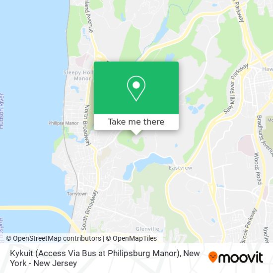 Mapa de Kykuit (Access Via Bus at Philipsburg Manor)