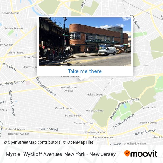 Myrtle–Wyckoff Avenues map