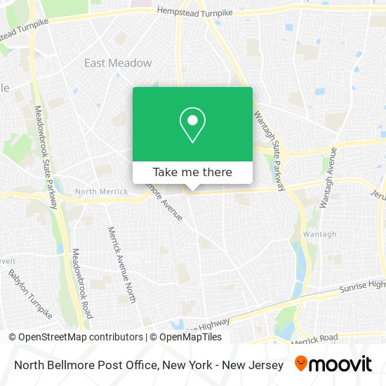 North Bellmore Post Office map