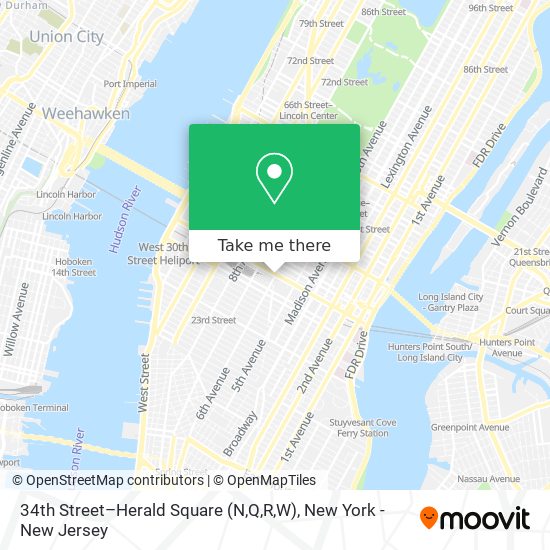 34th Street–Herald Square (N,Q,R,W) map