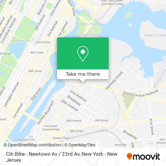 Citi Bike - Newtown Av / 23rd Av map