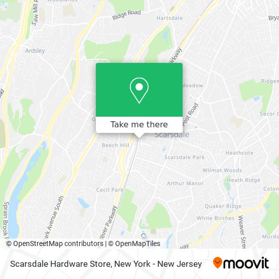 Scarsdale Hardware Store map