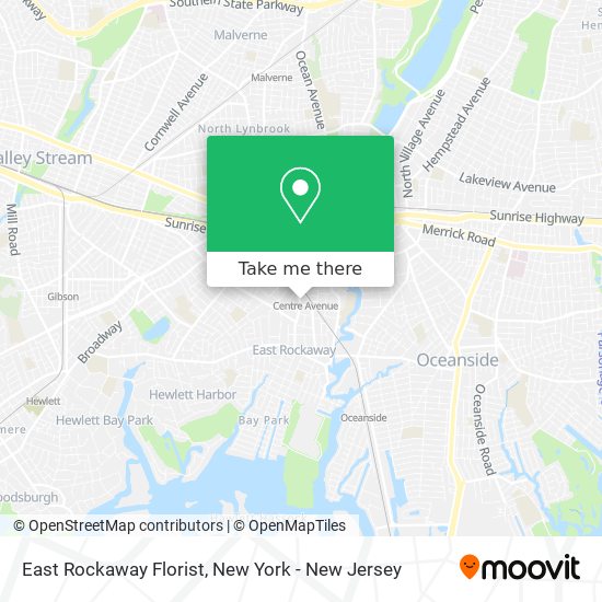 Mapa de East Rockaway Florist