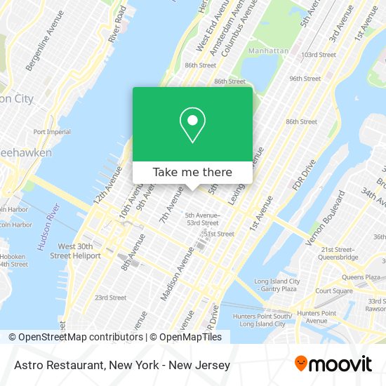 Mapa de Astro Restaurant
