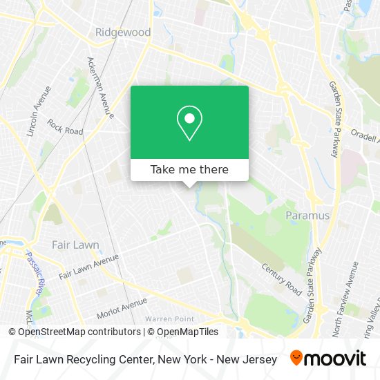 Fair Lawn Recycling Center map