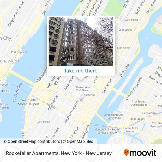 Mapa de Rockefeller Apartments