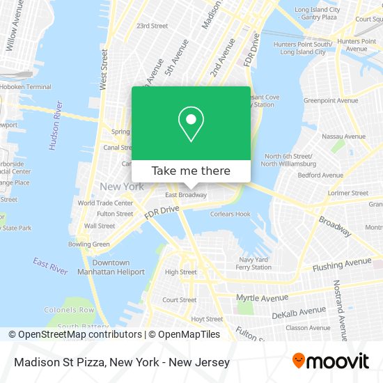 Madison St Pizza map