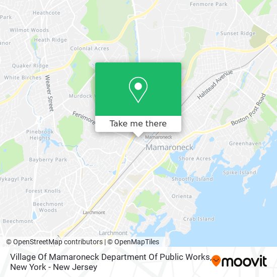 Village Of Mamaroneck Department Of Public Works map