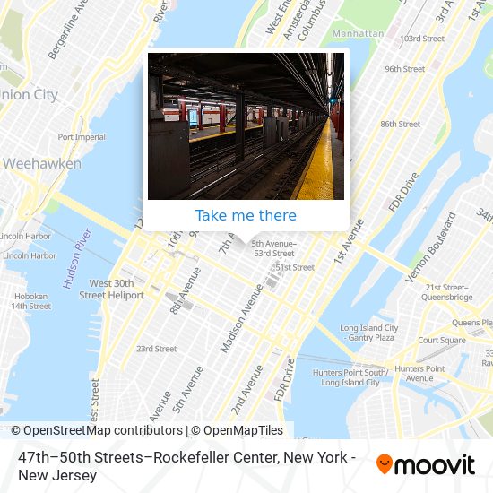 47th–50th Streets–Rockefeller Center map