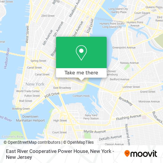 Mapa de East River Cooperative Power House