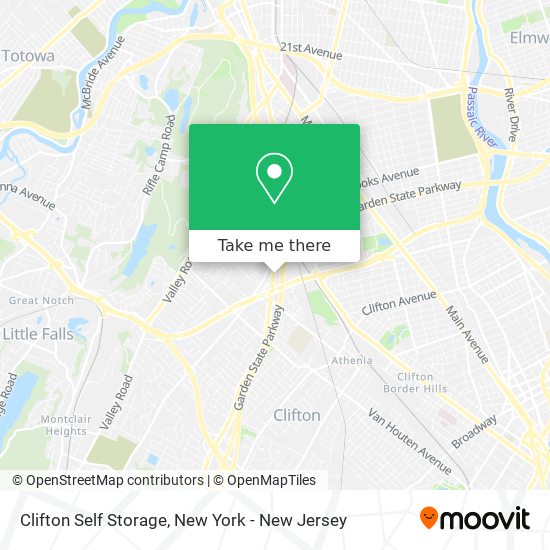 Mapa de Clifton Self Storage