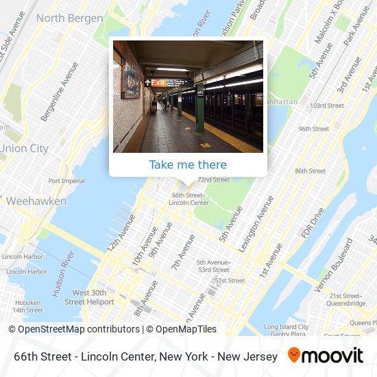 66th Street - Lincoln Center map