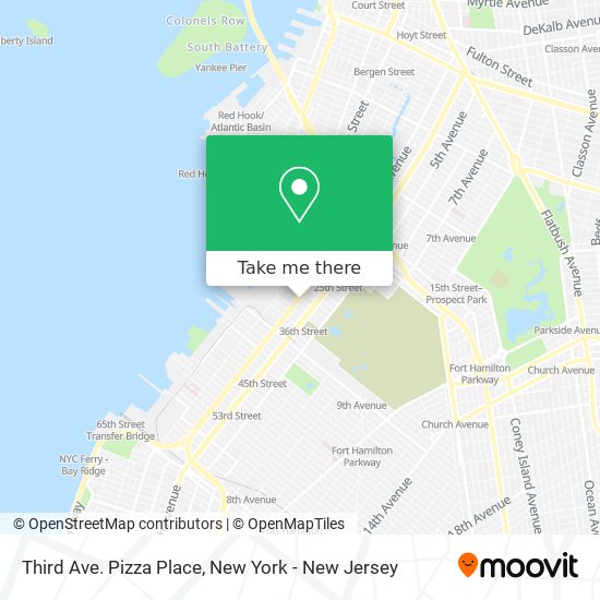 Mapa de Third Ave. Pizza Place