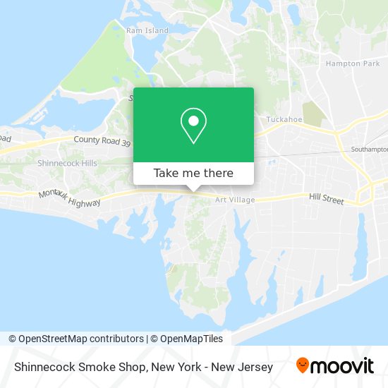 Mapa de Shinnecock Smoke Shop