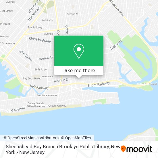 Mapa de Sheepshead Bay Branch Brooklyn Public Library