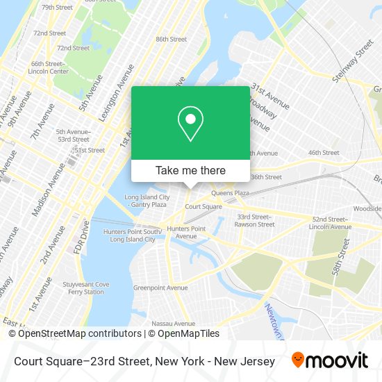 Mapa de Court Square–23rd Street