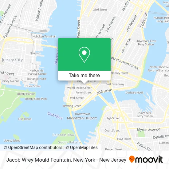 Jacob Wrey Mould Fountain map