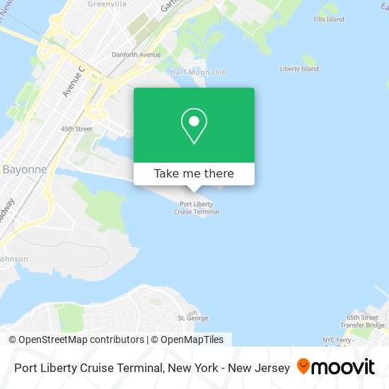 Port Liberty Cruise Terminal map