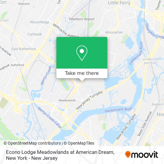 Mapa de Econo Lodge Meadowlands at American Dream