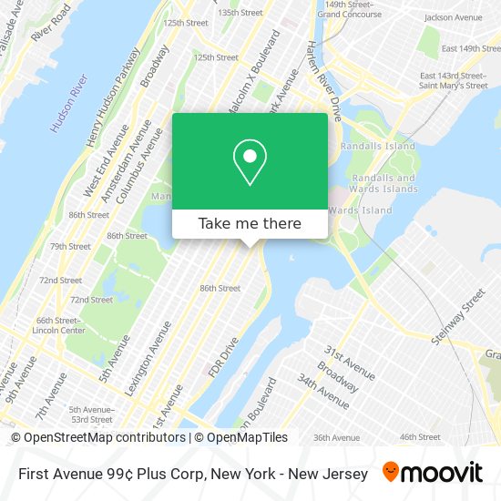 First Avenue 99¢ Plus Corp map