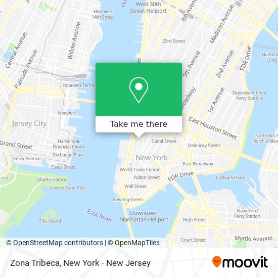 Zona Tribeca map