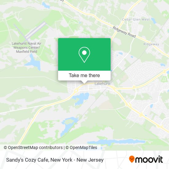 Sandy's Cozy Cafe map