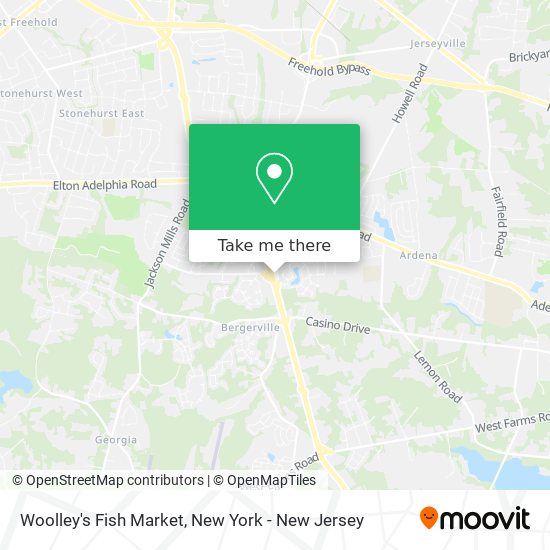 Woolley's Fish Market map