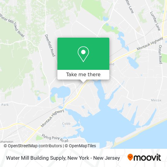 Water Mill Building Supply map