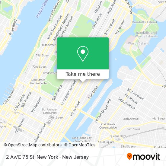 2 Av/E 75 St map