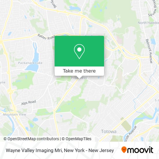 Wayne Valley Imaging Mri map