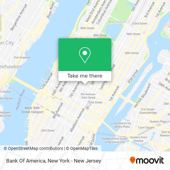 Mapa de Bank Of America