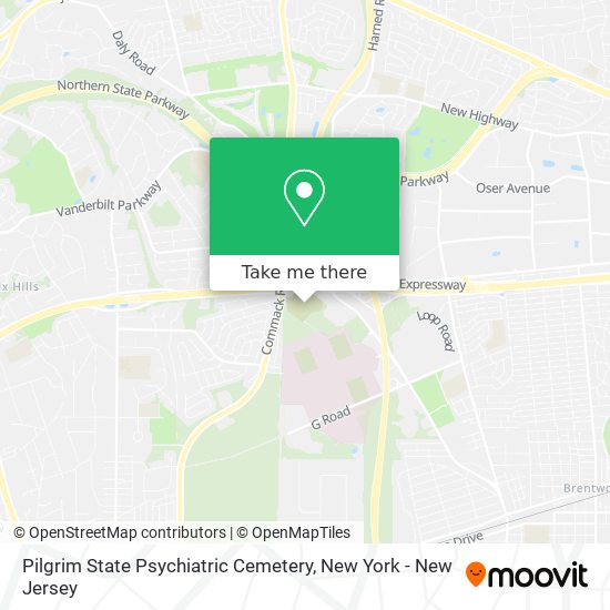 Pilgrim State Psychiatric Cemetery map