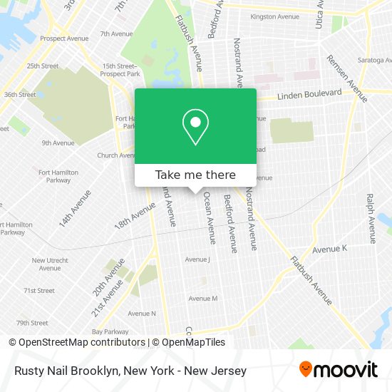 Rusty Nail Brooklyn map