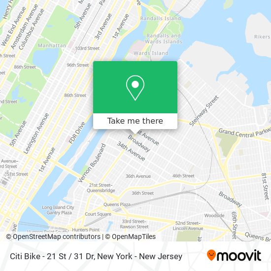 Citi Bike - 21 St / 31 Dr map