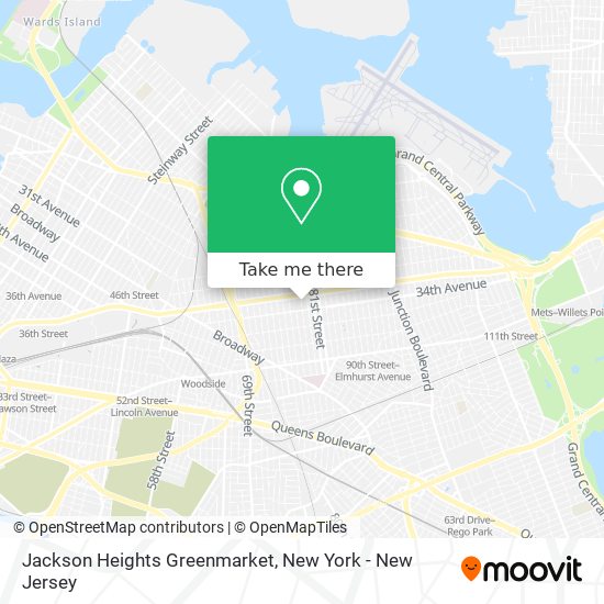 Jackson Heights Greenmarket map