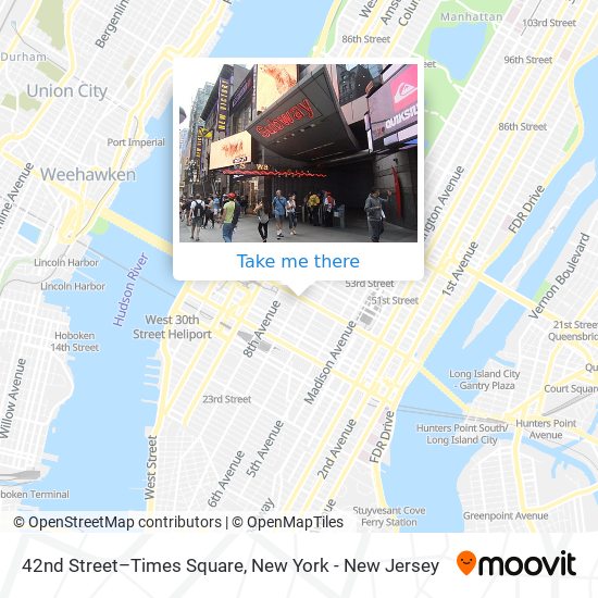 Mapa de 42nd Street–Times Square