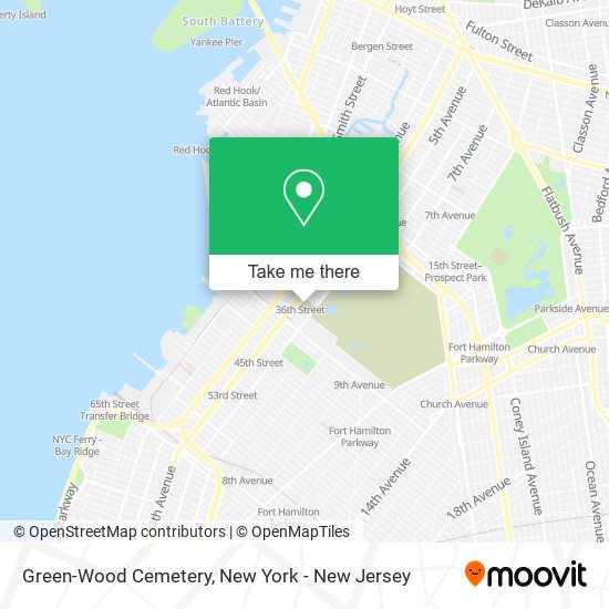 Green-Wood Cemetery map